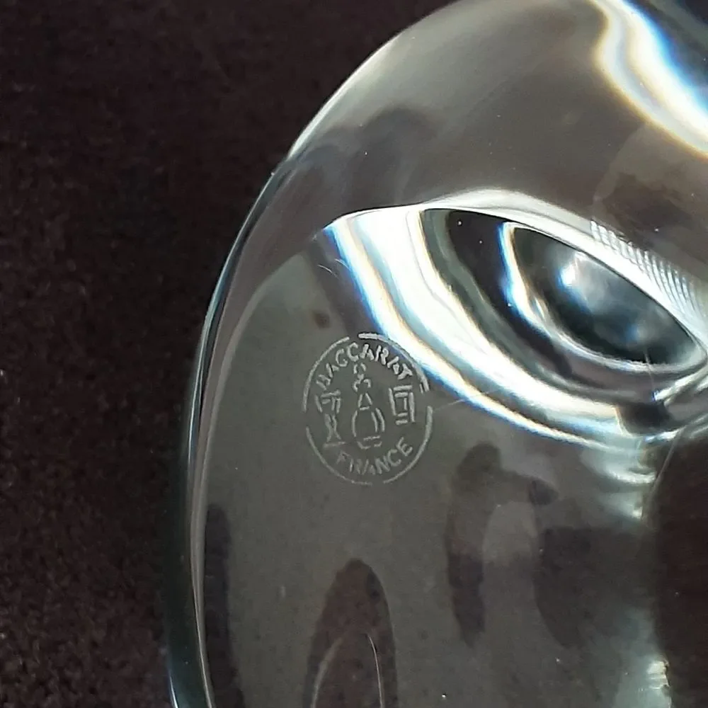 BACCARAT FRANCE Clear Crystal Dove Figurine Paperweight